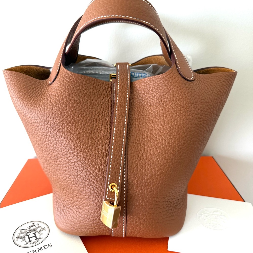 2025 Hermes Picotin 18 in Gold Clemence Leather with Gold Hardware – Brand New